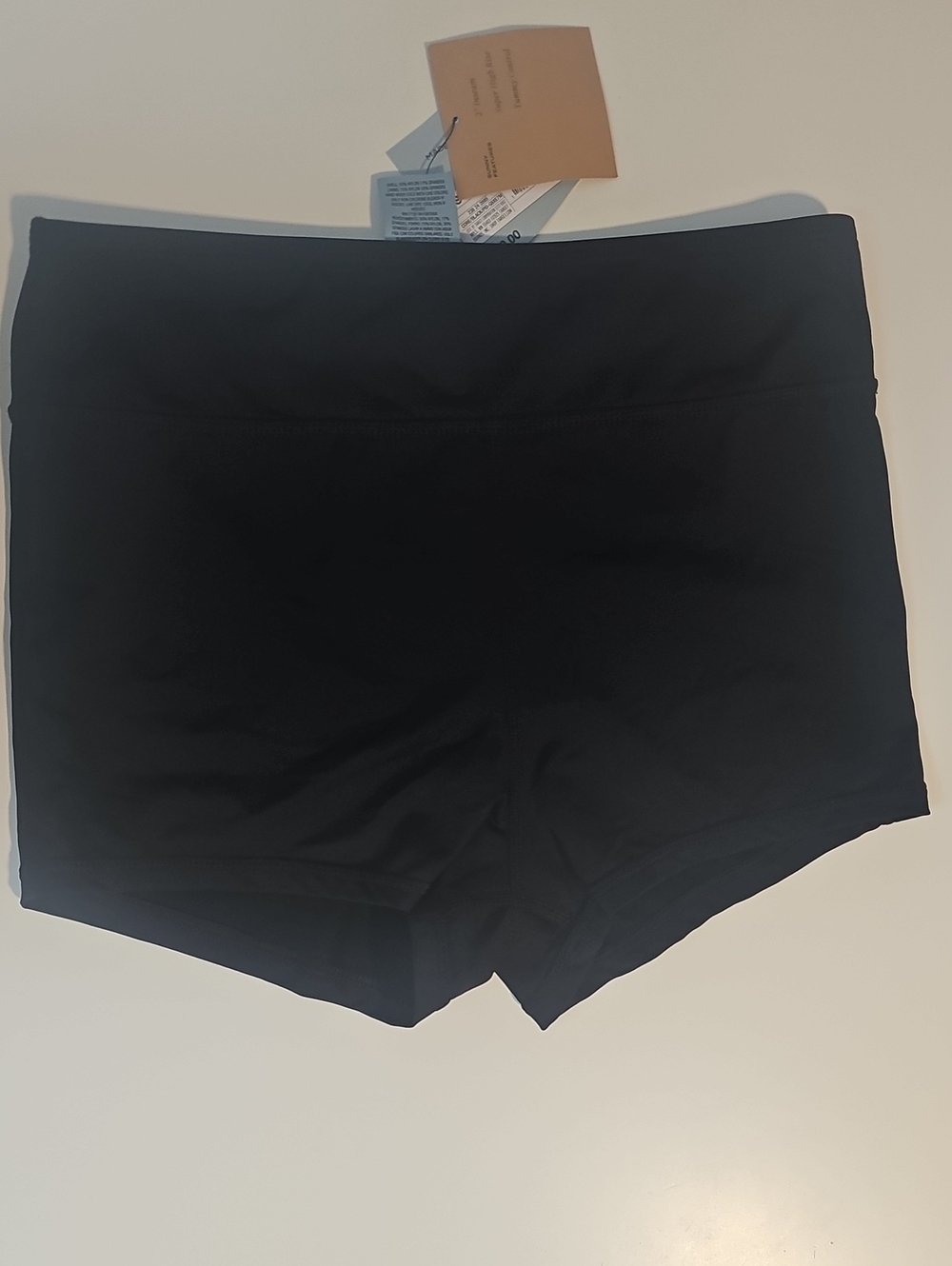 Shade & Shore Women's S Black High Waist Tummy Control Swim Short Bikini Bottom